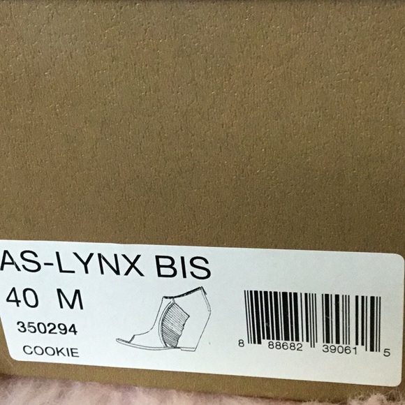 NWT Ash-Lynx Pep Toe Platform Wedge Leather “Cookie “ Low Ankle Boots 10M - Picture 14 of 14